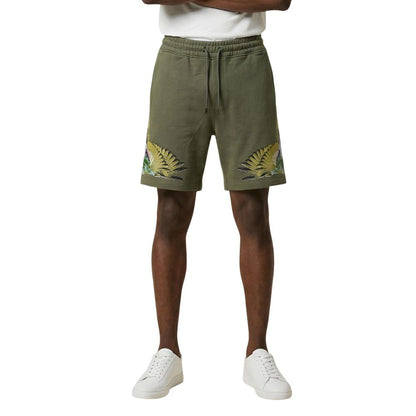 Green Cotton Bermuda Shorts