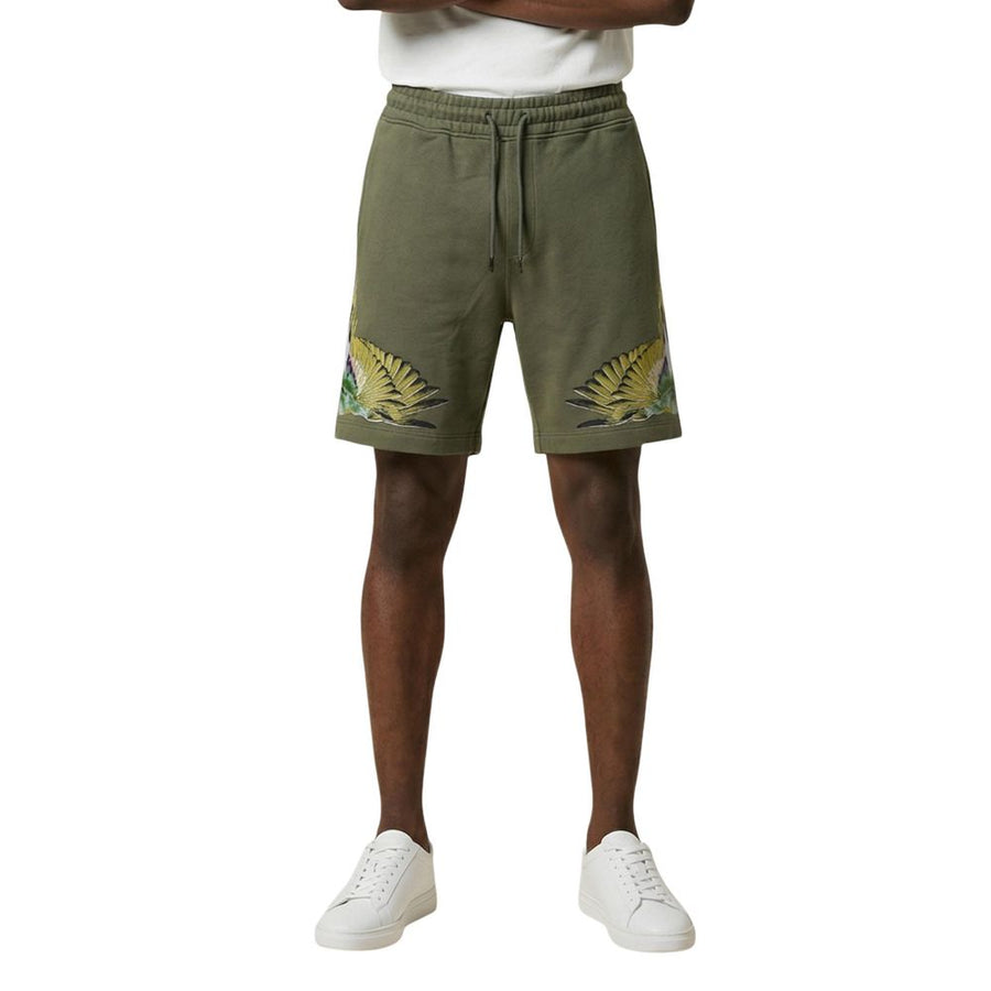 Green Cotton Bermuda Shorts