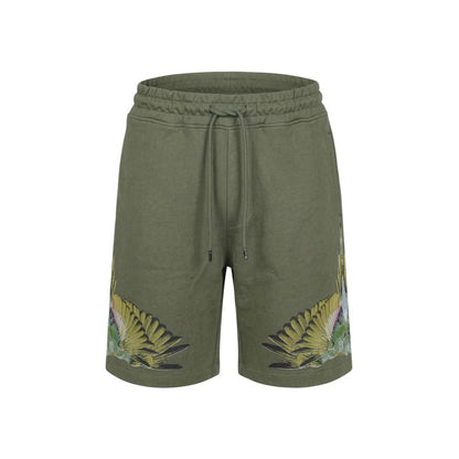 Green Cotton Bermuda Shorts
