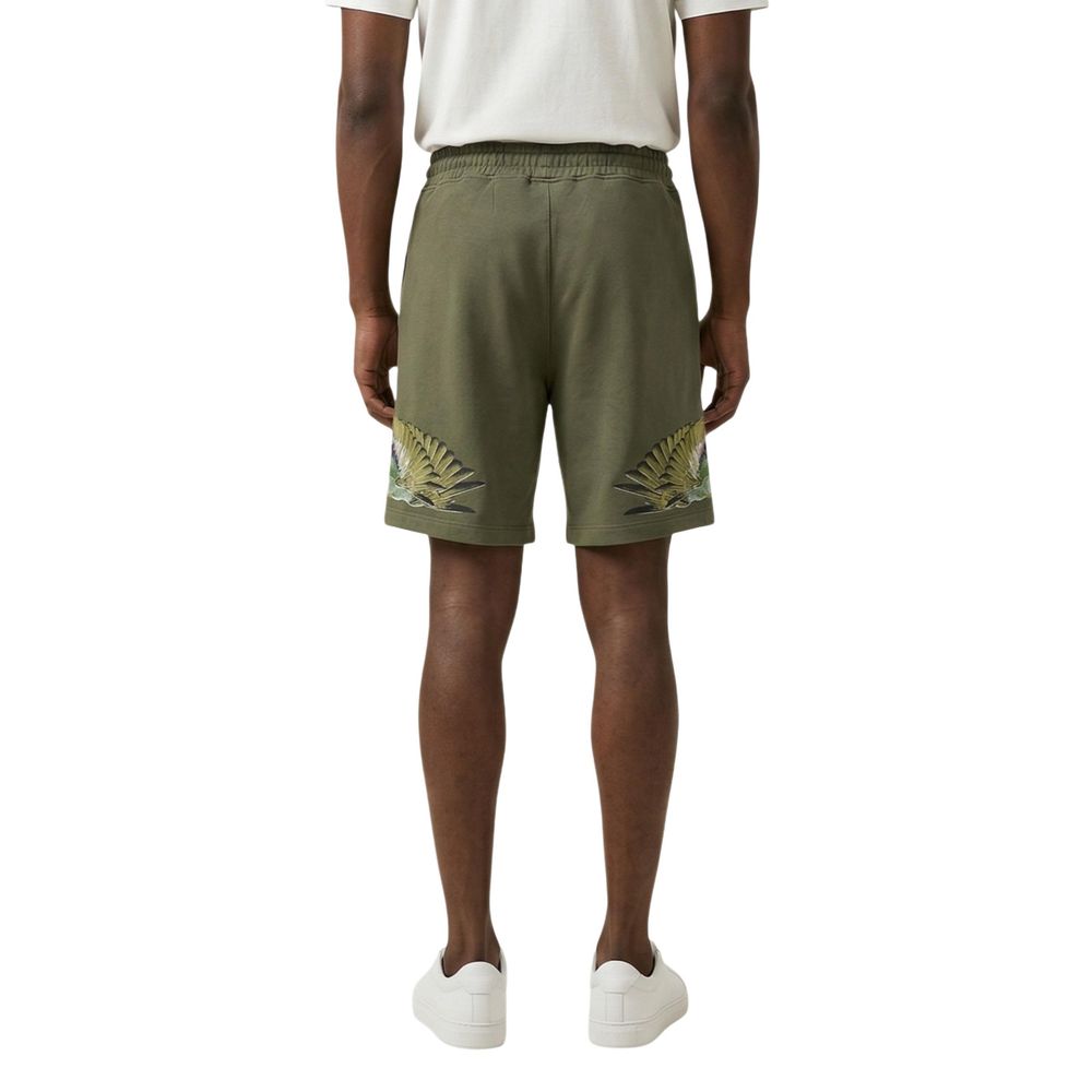 Green Cotton Bermuda Shorts