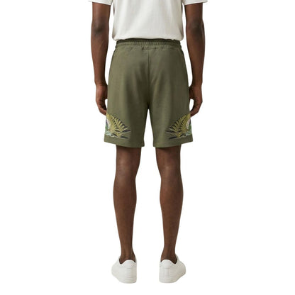 Green Cotton Bermuda Shorts