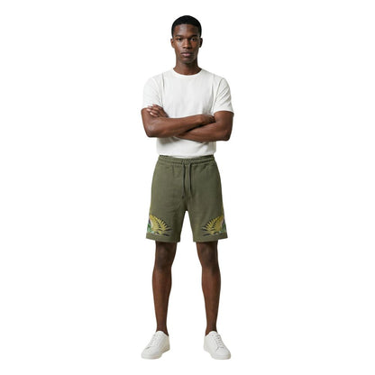 Green Cotton Bermuda Shorts