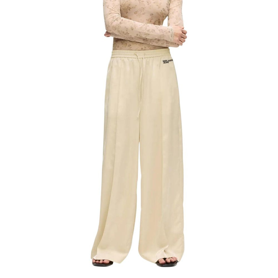 Beige Polyester Joggers (Workout Pants)
