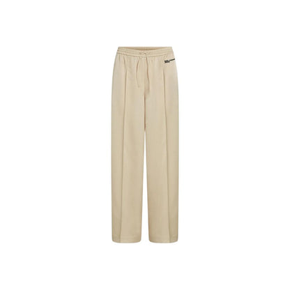 Beige Polyester Joggers (Workout Pants)