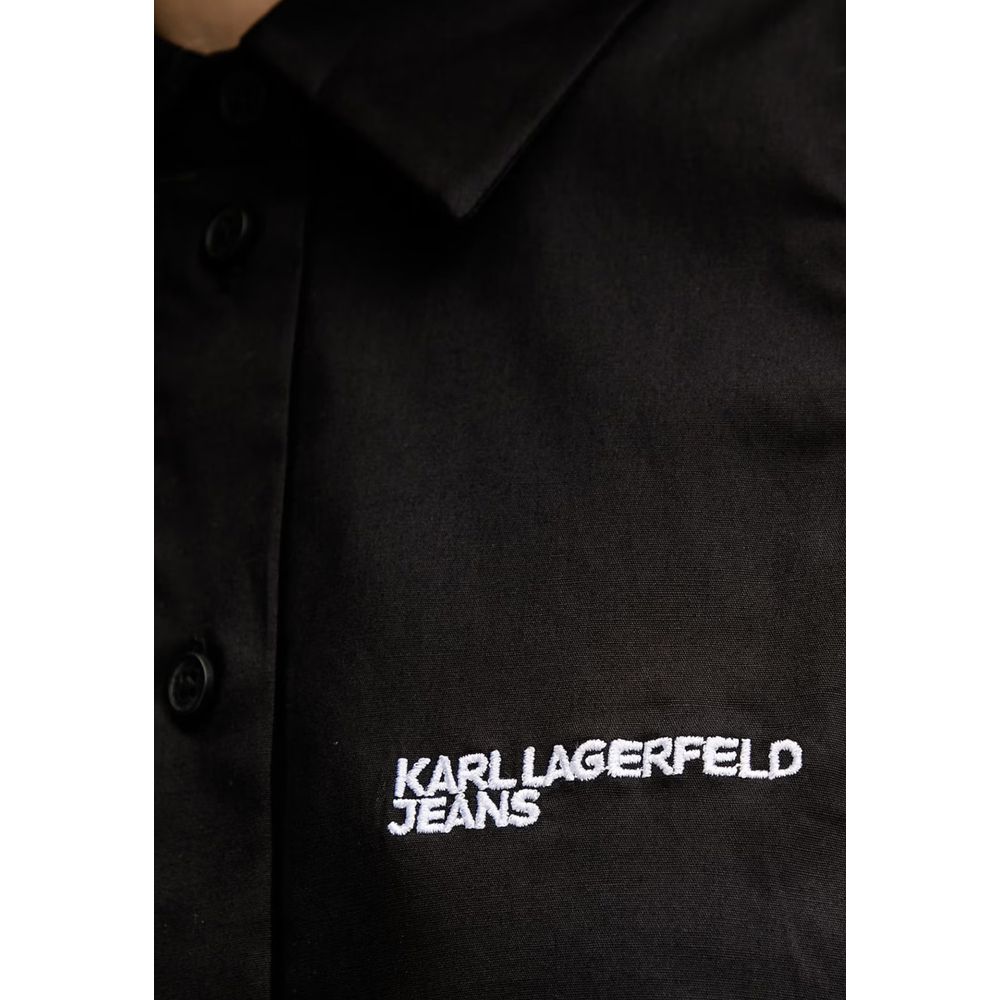 Black Cotton Shortsleeve Shirt
