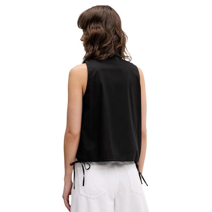 Black Cotton Shortsleeve Shirt