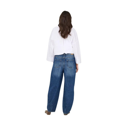 Blue Cotton Mom Jeans