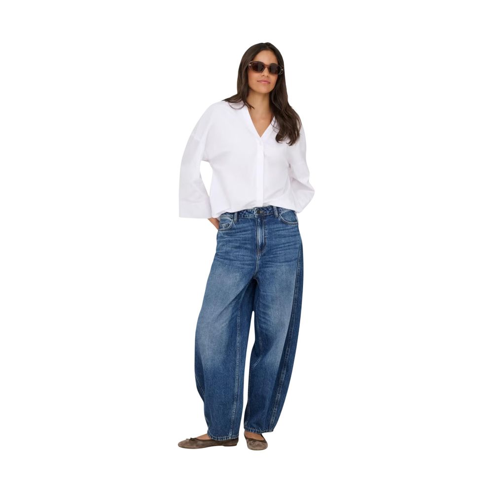 Blue Cotton Mom Jeans