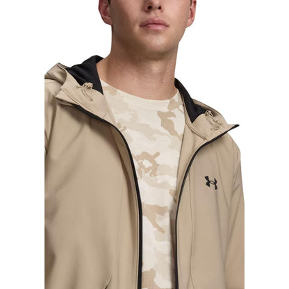 Beige Polyester Hoodie
