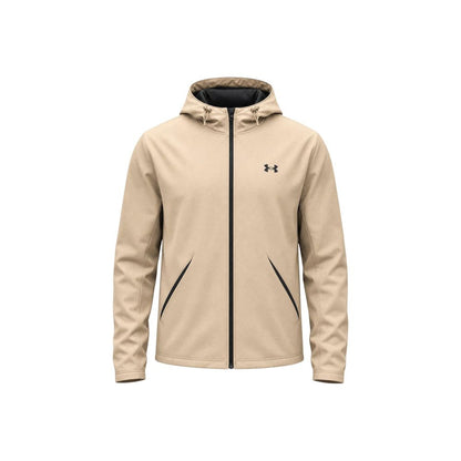 Beige Polyester Hoodie