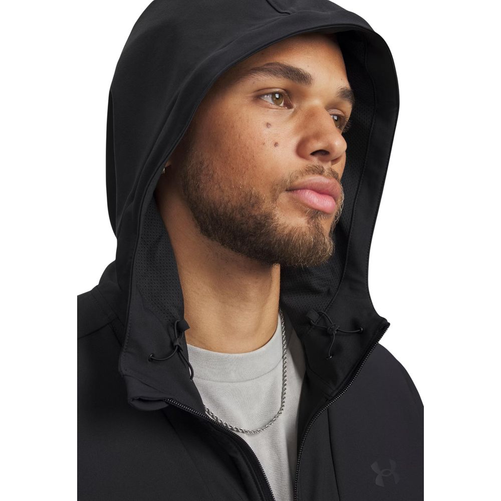 Black Polyester Hoodie