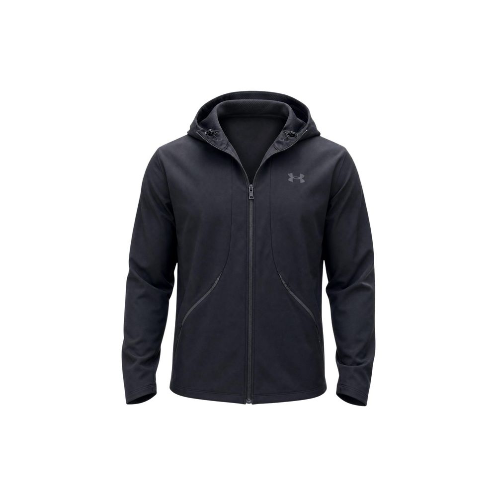 Black Polyester Hoodie