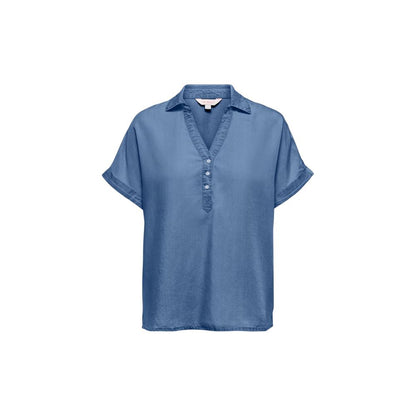 Blue Lyocell Shortsleeve Shirt