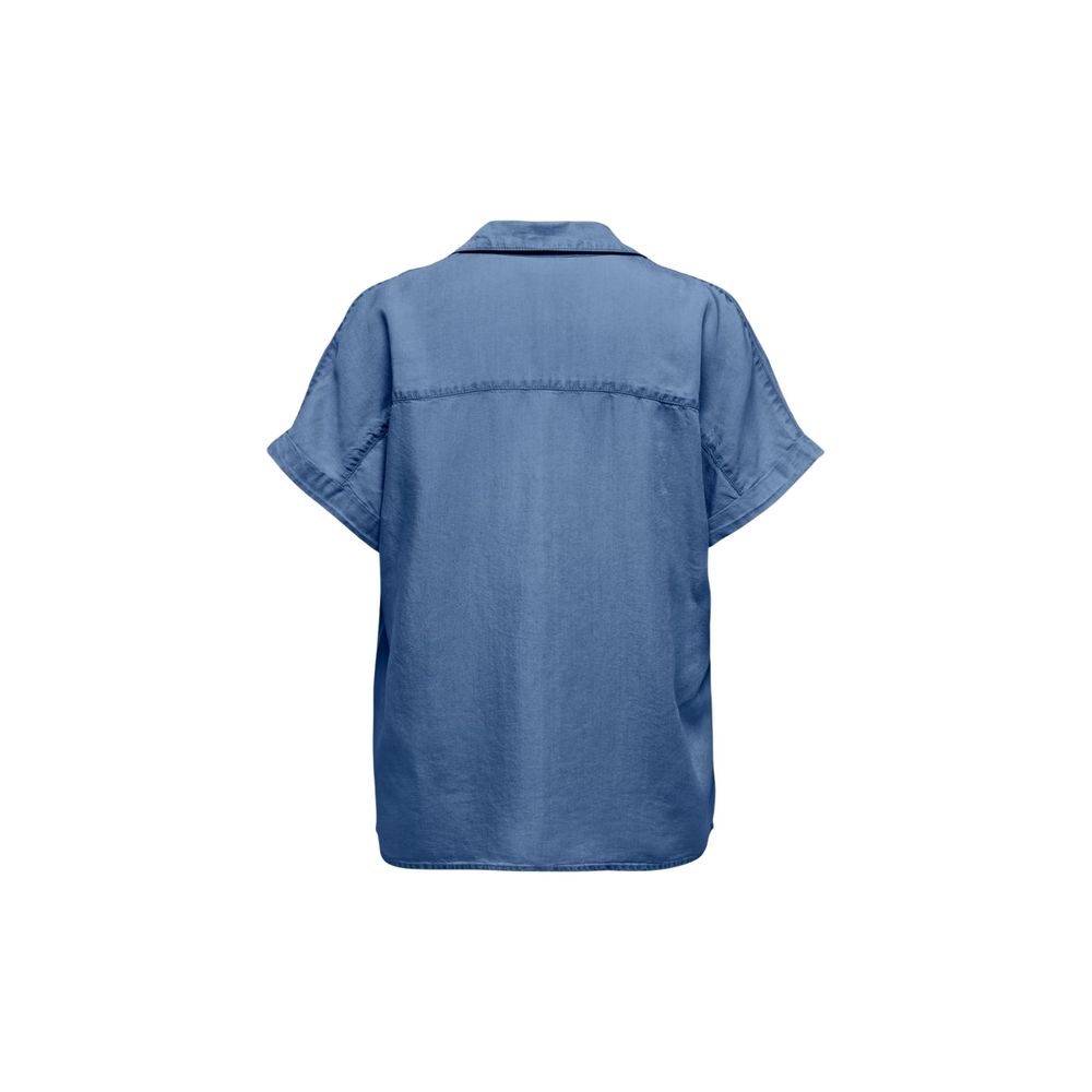 Blue Lyocell Shortsleeve Shirt