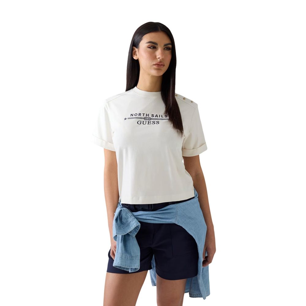 Cream Cotton T-Shirt