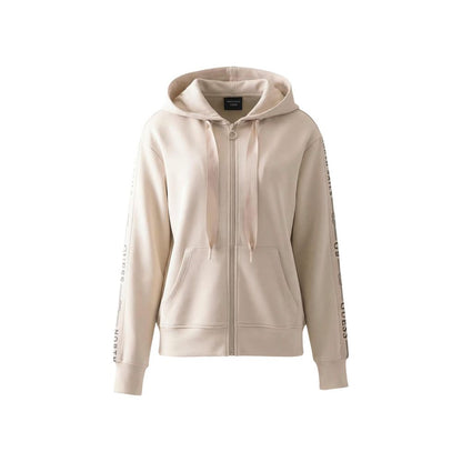 Beige Polyester Hoodie