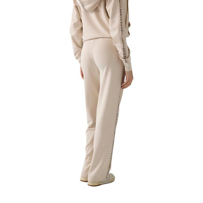 Beige Polyester Joggers (Workout Pants)