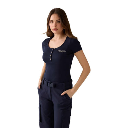 Blue Viscose T-Shirt