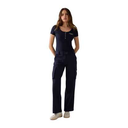 Blue Viscose T-Shirt