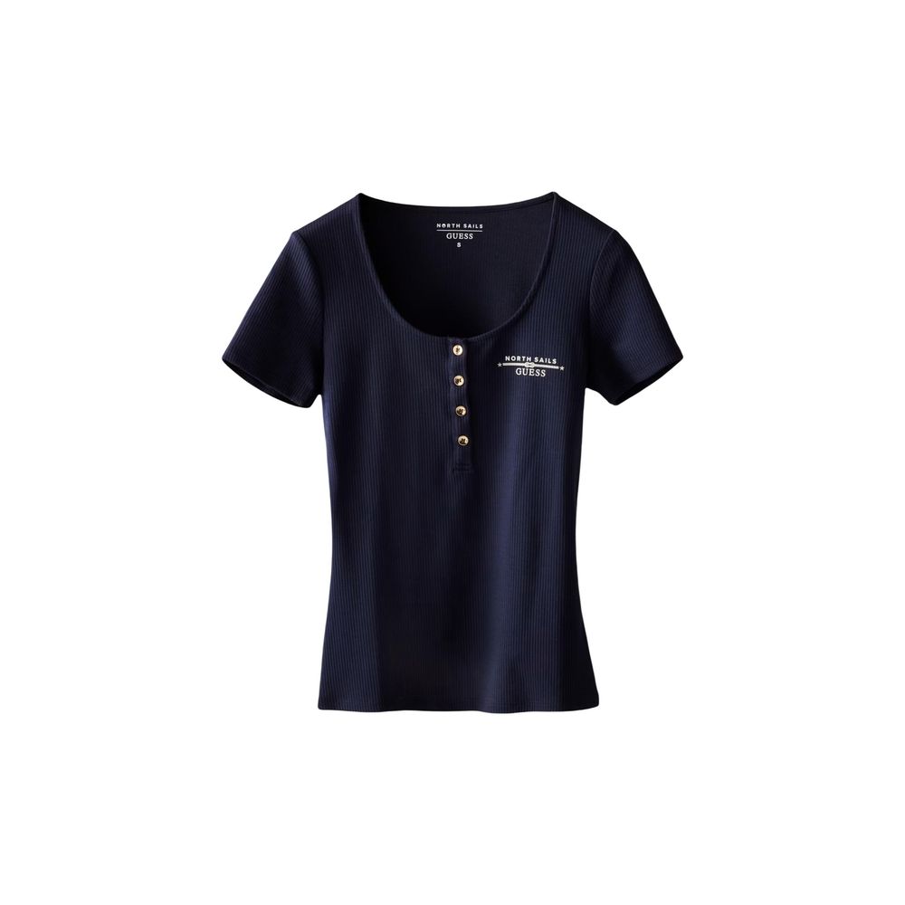 Blue Viscose T-Shirt