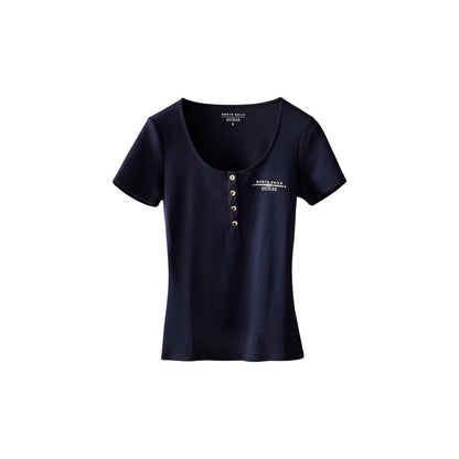 Blue Viscose T-Shirt