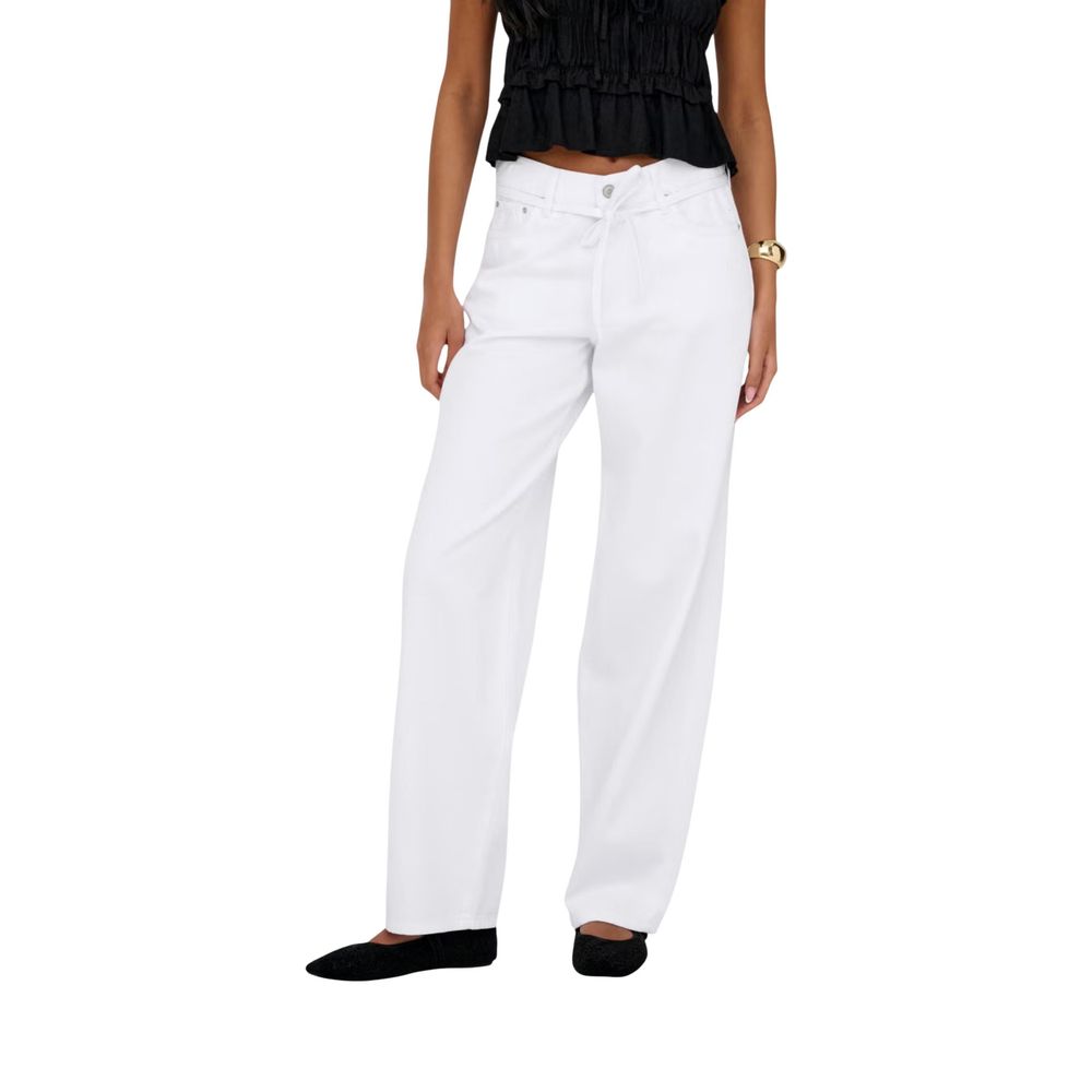 White Cotton Mom Jeans