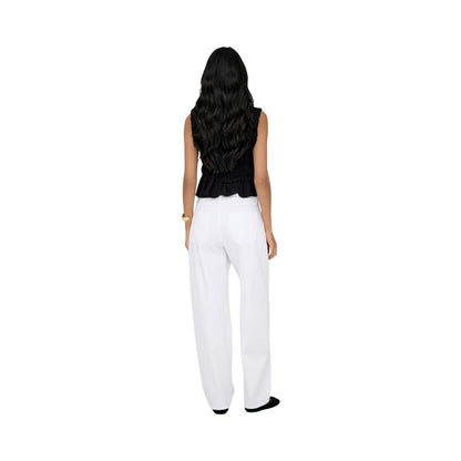 White Cotton Mom Jeans