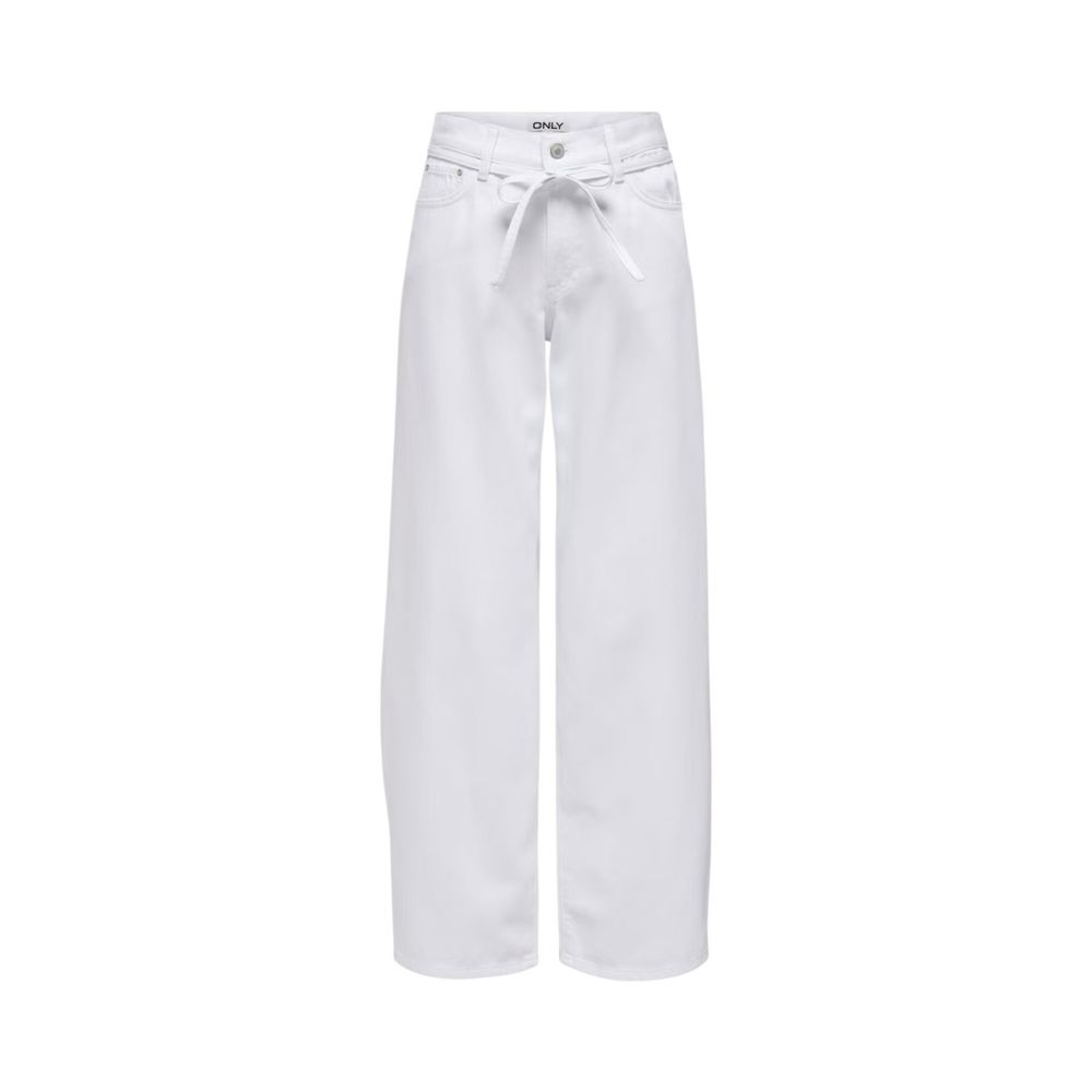 White Cotton Mom Jeans