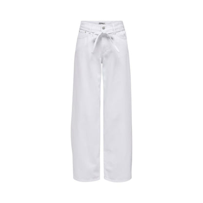 White Cotton Mom Jeans