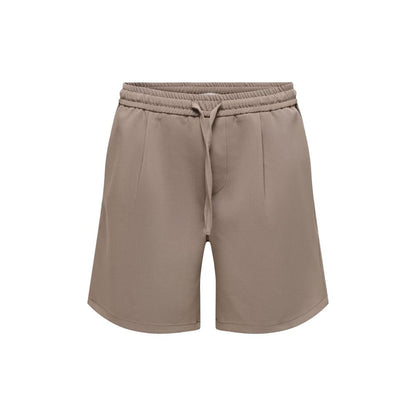 Beige Recycled Polyester Bermuda Shorts