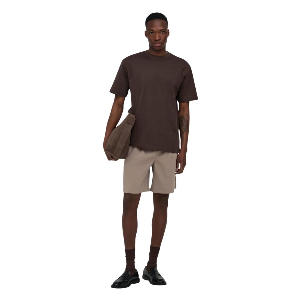 Beige Recycled Polyester Bermuda Shorts