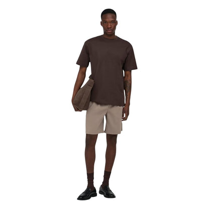 Beige Recycled Polyester Bermuda Shorts