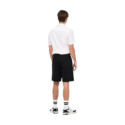 Black Organic Cotton Bermuda Shorts