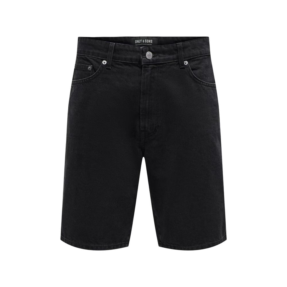 Black Organic Cotton Bermuda Shorts