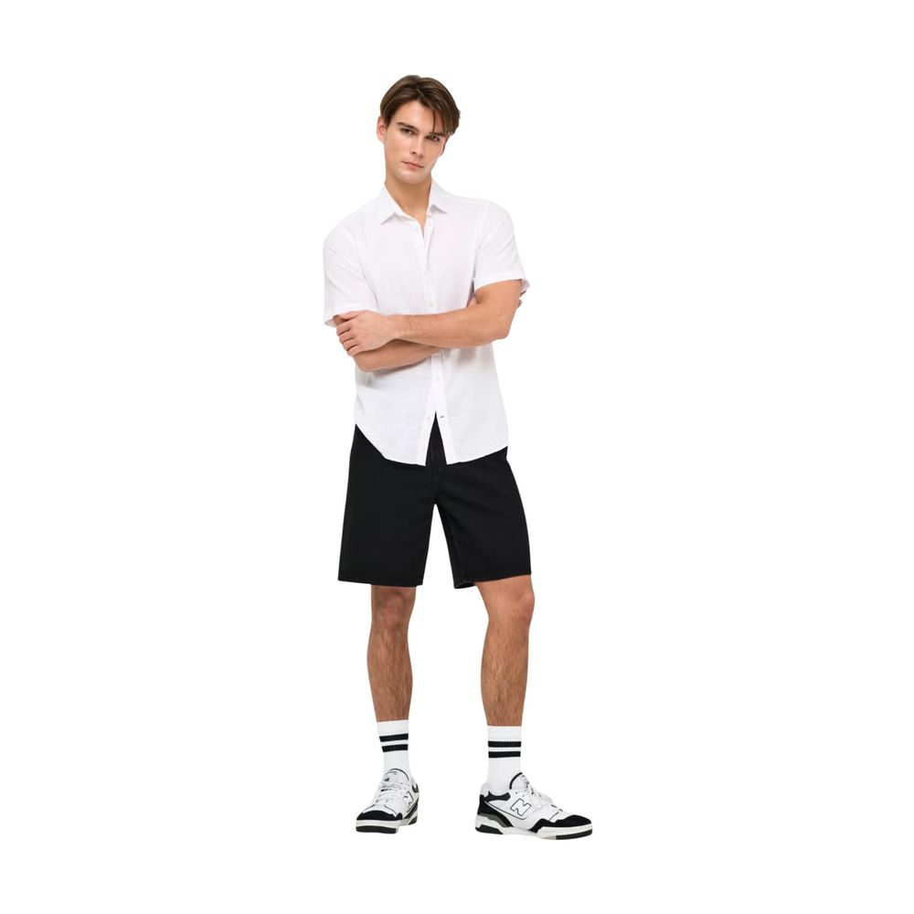 Black Organic Cotton Bermuda Shorts