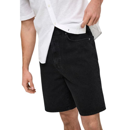 Black Organic Cotton Bermuda Shorts