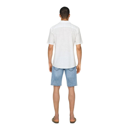 White Linen Shortsleeve Shirt
