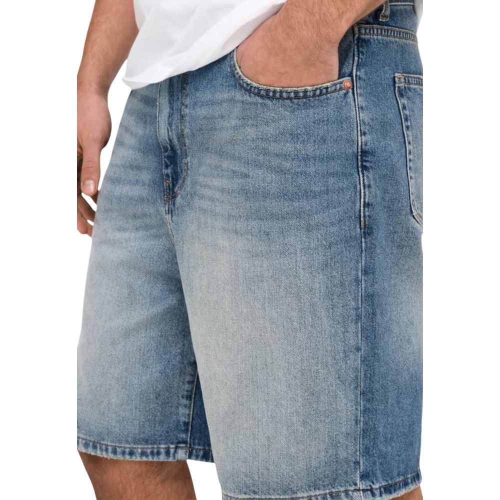 Light Blue Organic Cotton Bermuda Shorts