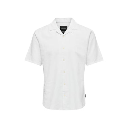 White Linen Shortsleeve Shirt