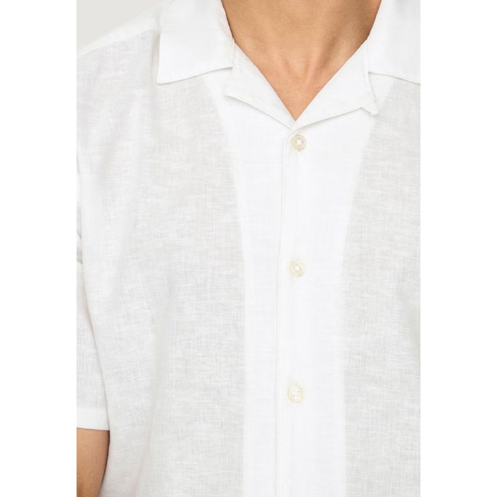 White Linen Shortsleeve Shirt