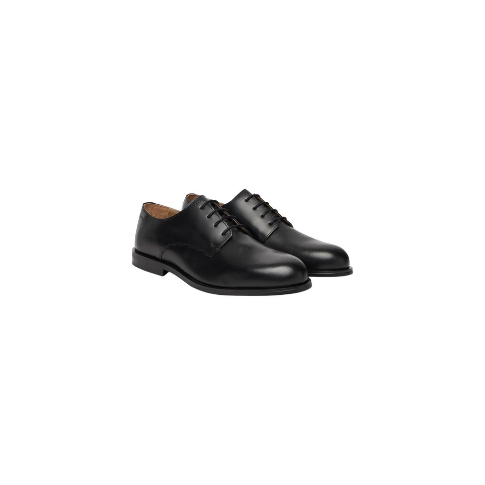Black Leather Oxfords And Derbies