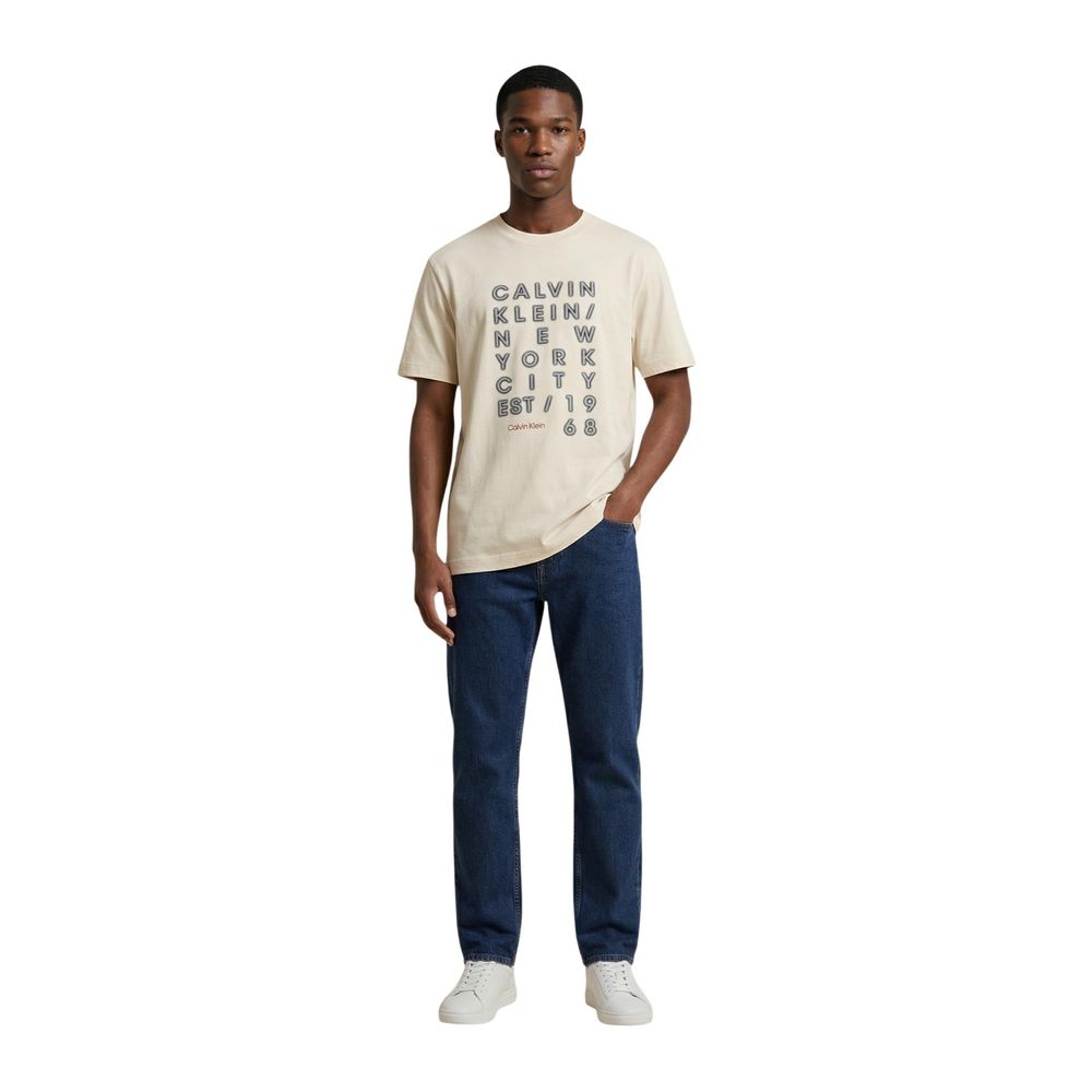 Beige Cotton T-Shirt