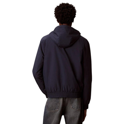Blue Recycled Polyester Full-Length Jacket