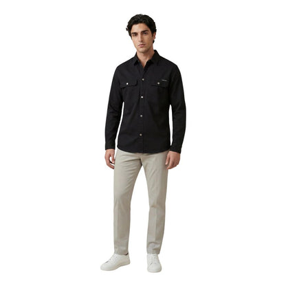 Black Cotton Dress Shirt