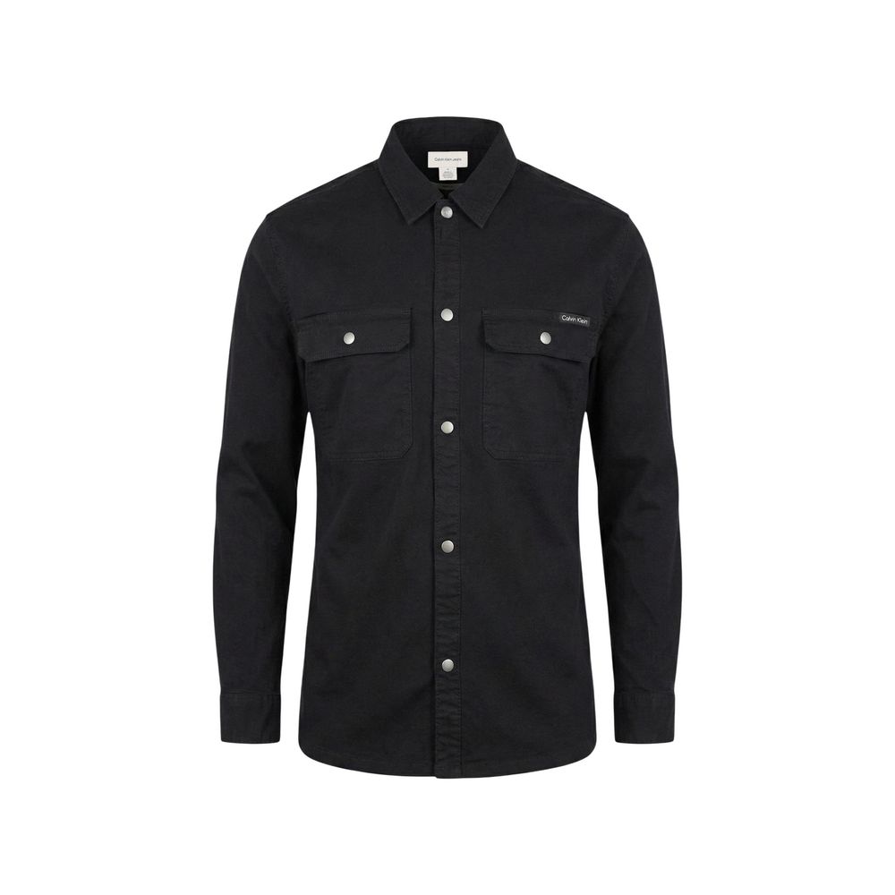 Black Cotton Dress Shirt
