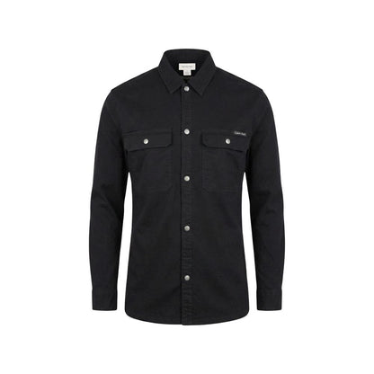 Black Cotton Dress Shirt