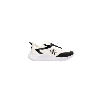 Black And White Recycled Polyester Athletic Sneakers
