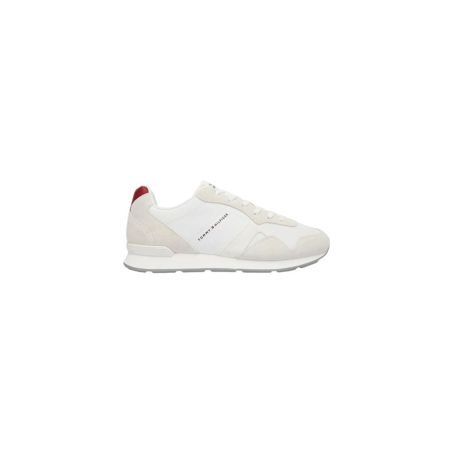 White Recycled Polyester Low Top Sneakers