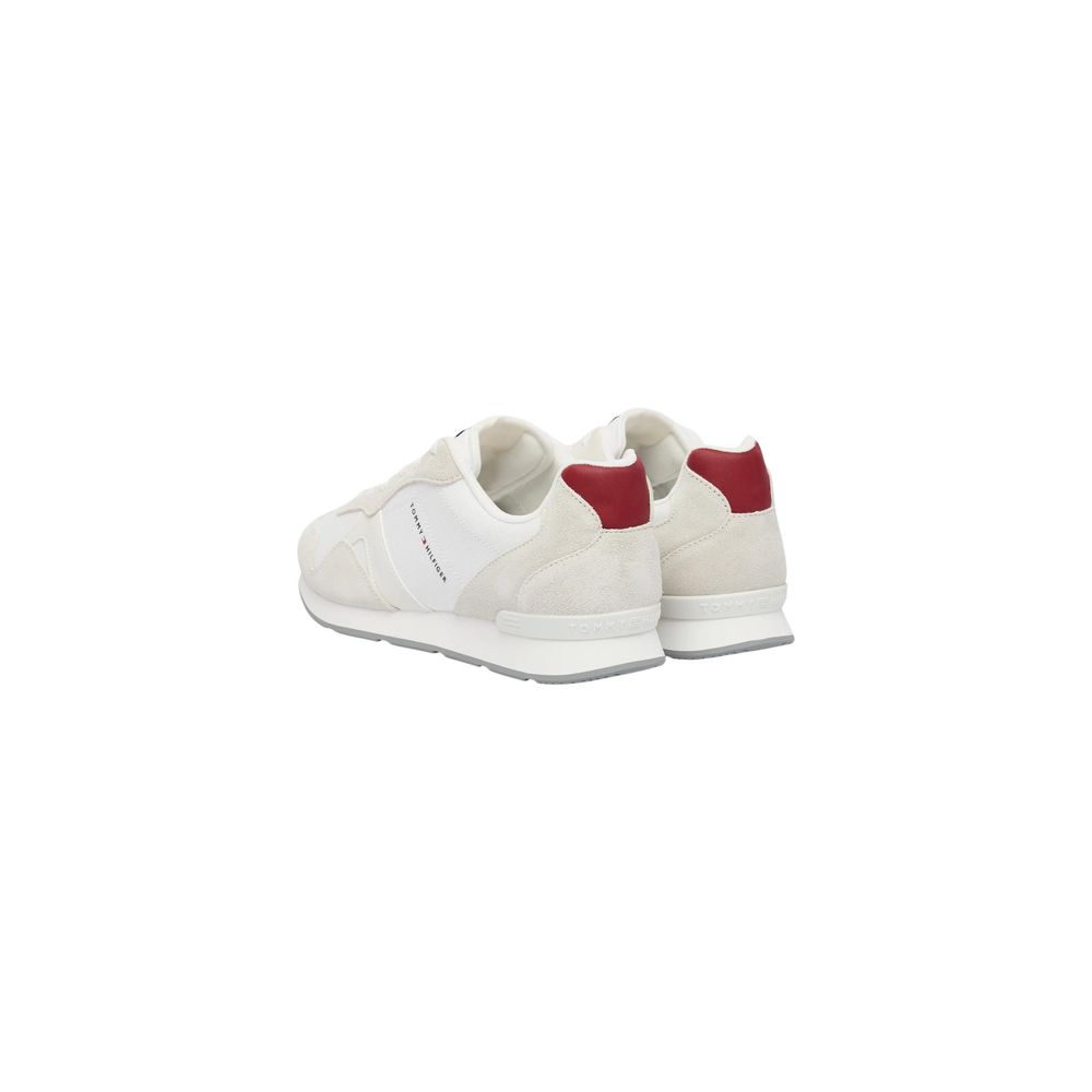 White Recycled Polyester Low Top Sneakers