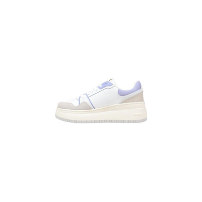 White Suede Leather Chunky Sneakers